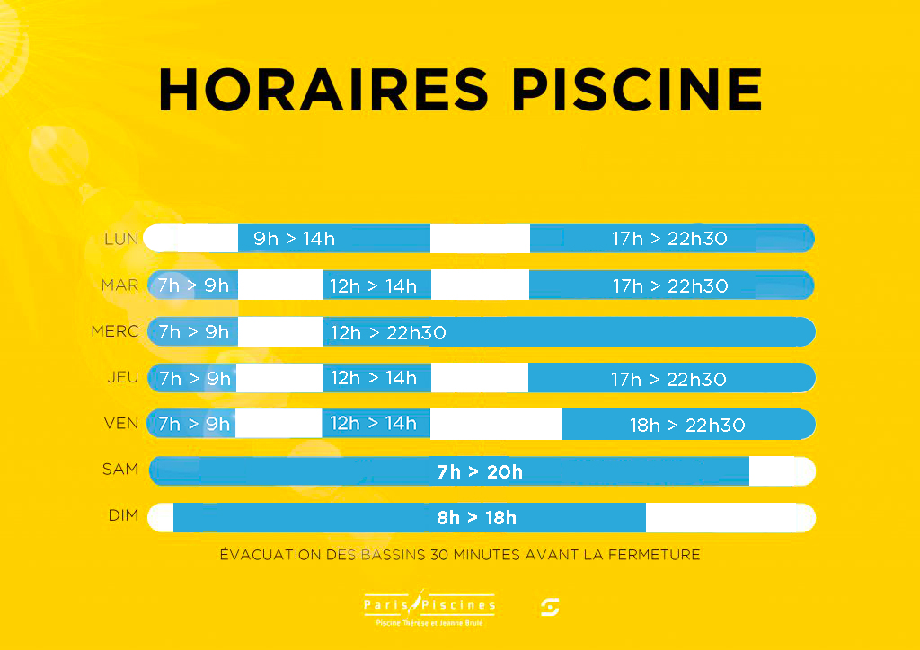 Horaires et tarifs | Piscine Thérèse et Jeanne Brulé