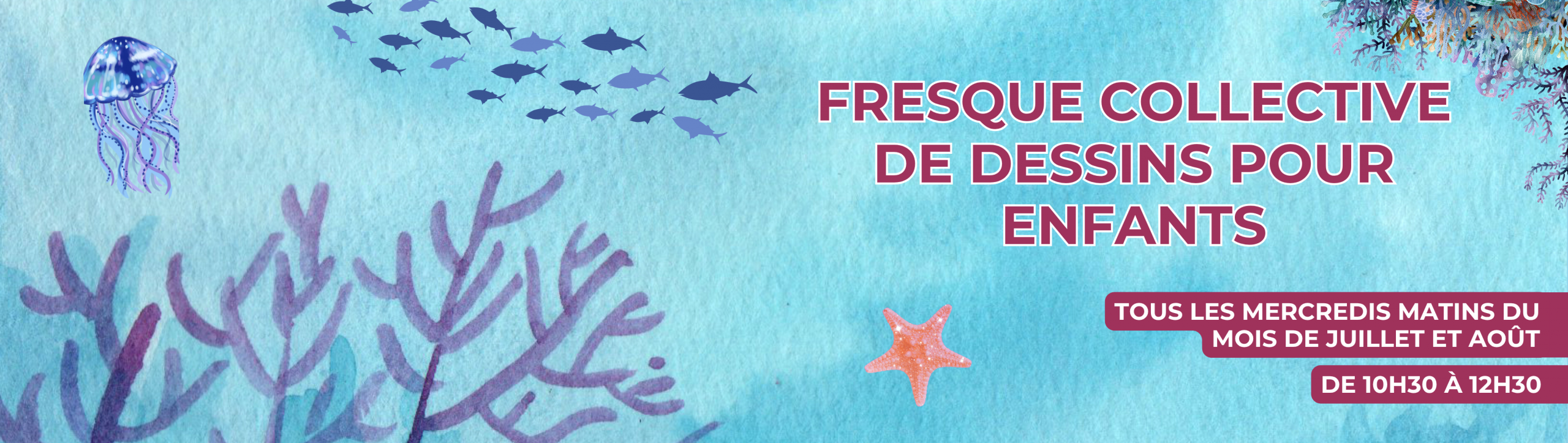 FRESQUE COLLECTIVE DE DESSINS POUR ENFANTS