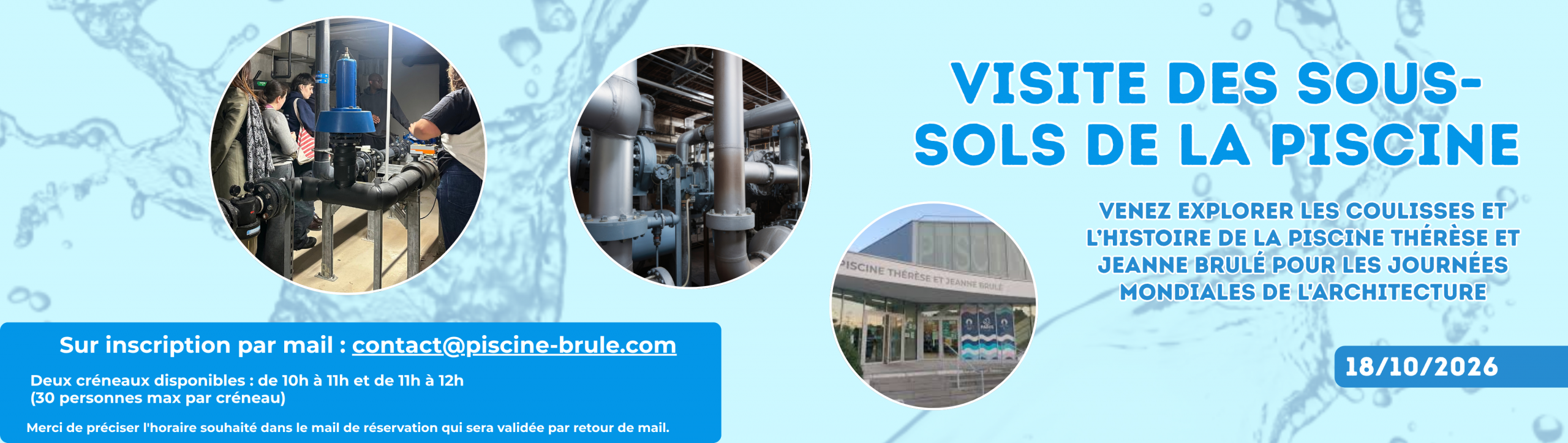 VISITE DES SOUS-SOLS DE LA PISCINE